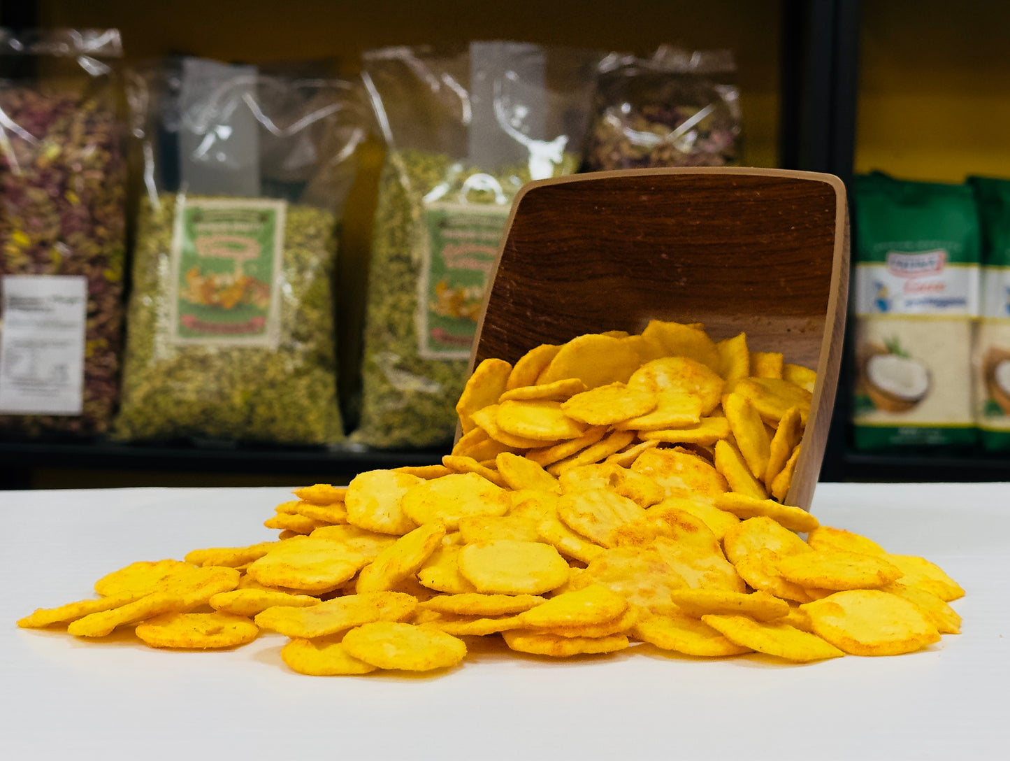 Dischetti di Mais alla Paprika 5Kg - Frutta Secca - Schiaccia & Mangia - fruttasana.com