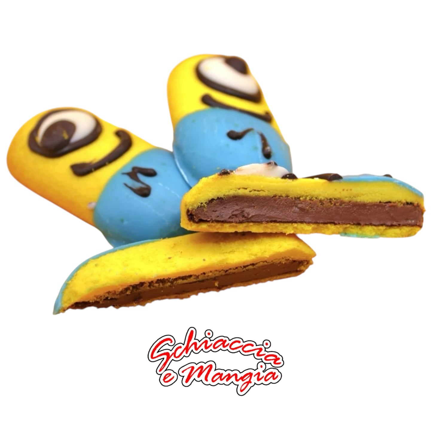 Biscotti Minions con Cuore di Cioccolato