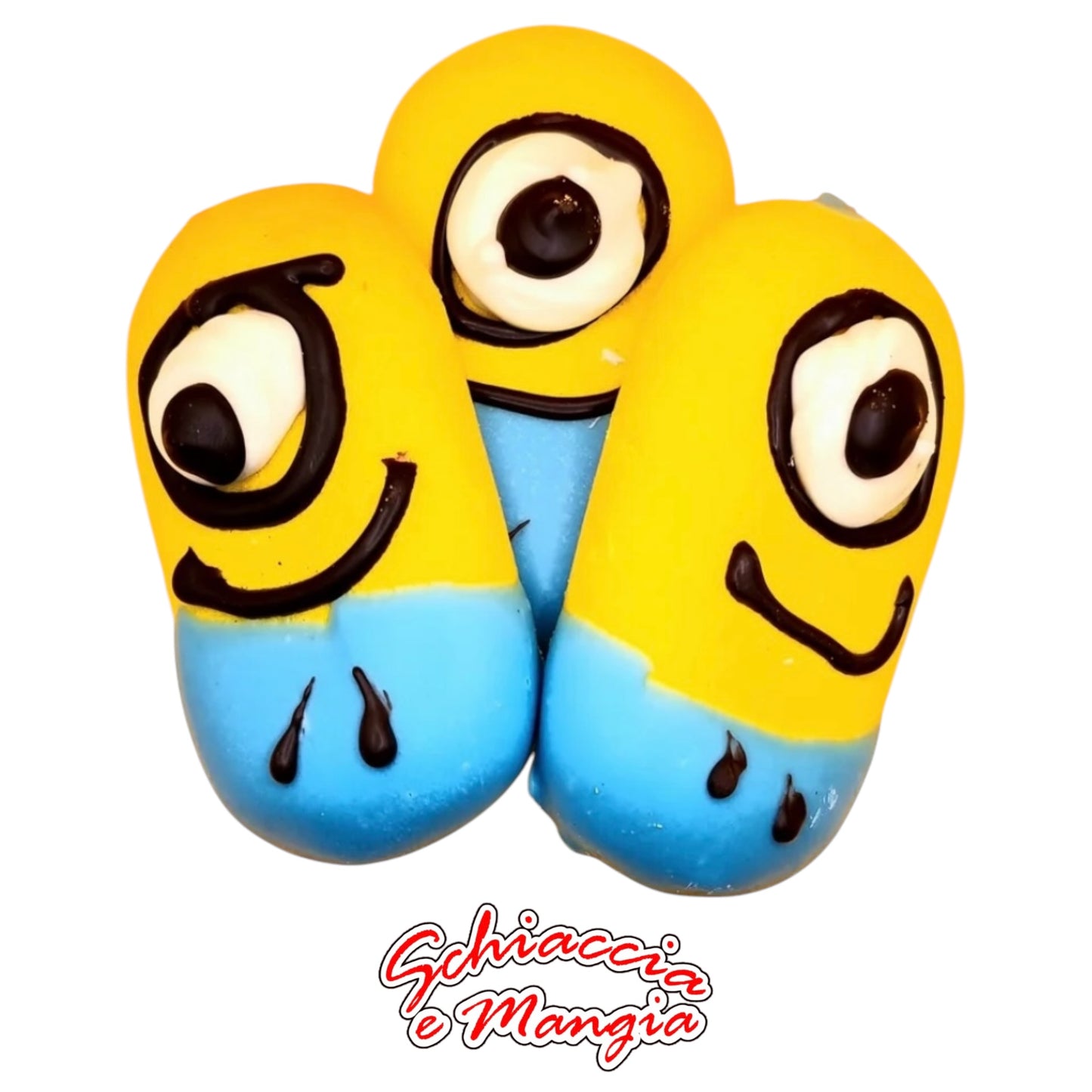 Biscotti Minions con Cuore di Cioccolato